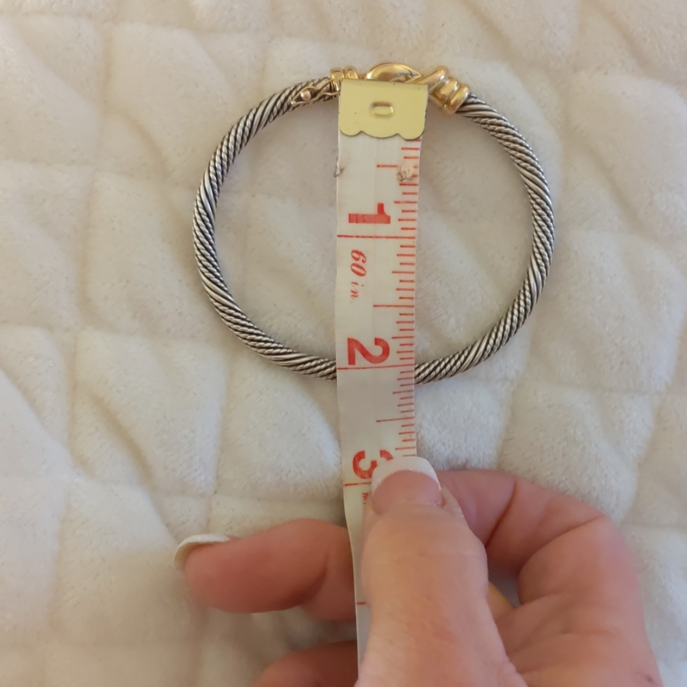 JTL Designer 14K YG & Sterling Knot Cable Bracelet - Picture 9 of 10